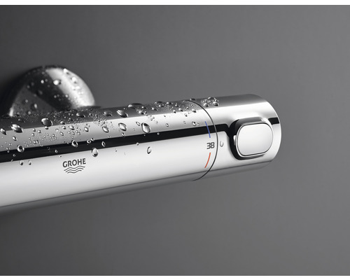 Grohe Logo Thermostatarmatur mit Wassertropfen