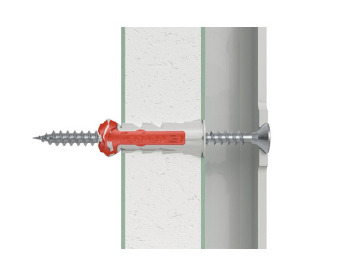 Fischer Dübel mit Schraube in der Wand
