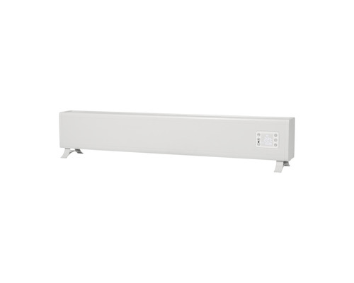 Konvektorheizung Eurom Alutherm Basebord 21x128x13 cm 2000 Watt mit WiFi und Fernbedienung weiß Konvektorheizgerät mit Display und Standfüßen