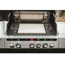 Edelstahl Gasgrill mit Pizzastein