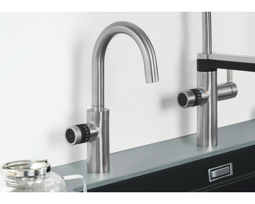 Küchenarmatur aus Metall mit Temperaturregler