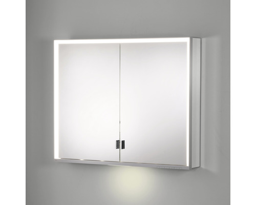 Spiegelschrank mit LED-Beleuchtung und zwei Türen