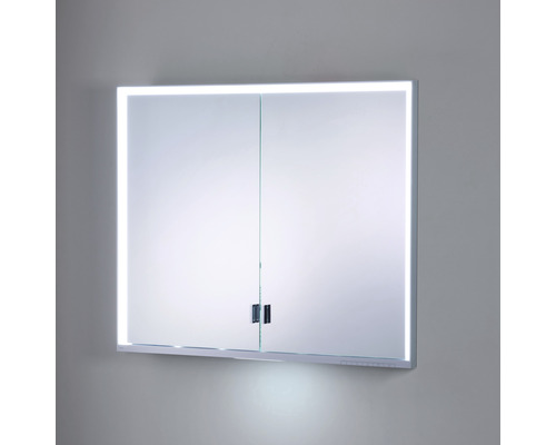 Beleuchteter Spiegelschrank mit zwei Türen für das Badezimmer