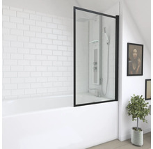 Badewannenfaltwand Aurlane Dark Edge 1-teilig 750x1300 mm Echtglas Klar hell schwarz-thumb-0 Badewannenfaltwand Aurlane Dark Edge 1-teilig 750x1300 mm Echtglas Klar hell schwarz-thumb-0