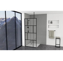 Raumdusche Aurlane Briks Black 900x2000 mm Echtglas Klar hell schwarz-thumb-0 Raumdusche Aurlane Briks Black 900x2000 mm Echtglas Klar hell schwarz-thumb-0