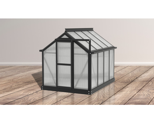 Gewächshaus mit Tür und transparenten Wänden für den Garten