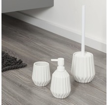 Badezimmer-Set mit Seifenspender, Zahnputzbecher und Toilettenbürste