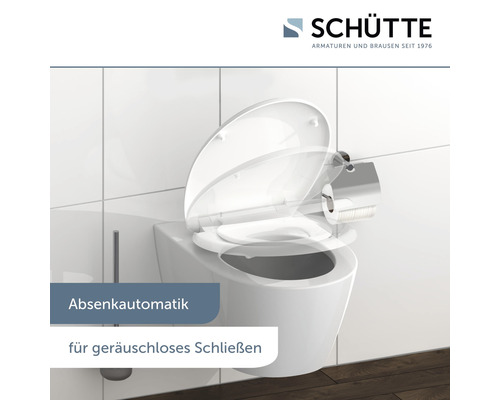 Wand-WC mit Absenkautomatik im Badezimmer