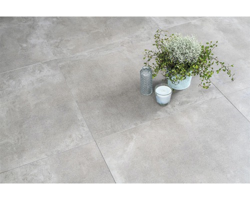 Beton Terrassenplatte 2in1 Kombiplatte iStone Duocera Concreto quarzit 60 cm x 60 cm x 4 cm