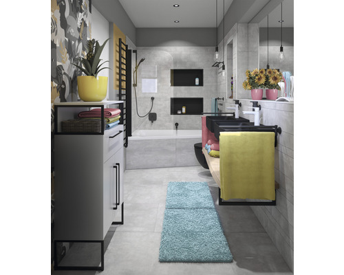 Feinsteinzeug Bodenfliese HOMEtek grey 60x120 cm lappato grau rektifiziert Feinsteinzeug Bodenfliese HOMEtek grey 60x120 cm lappato grau rektifiziert