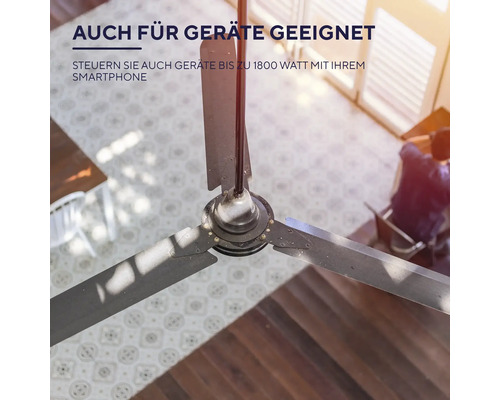 Deckenventilator mit drei Flügeln im Innenraum