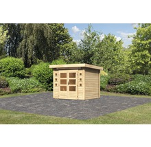 Gartenhaus aus Holz mit Doppeltür und Fenstereinsätzen