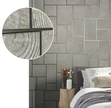Wandgestaltung mit Holzoptikpaneelen im Schlafzimmer