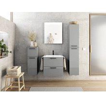 Badmöbel-Set Nobilia Programm 2 188 140x169,1x48,7 cm Mineralgusswaschtisch grau hochglanz mit LED-Beleuchtung-thumb-3 Badmöbel-Set Nobilia Programm 2 188 140x169,1x48,7 cm Mineralgusswaschtisch grau hochglanz mit LED-Beleuchtung-thumb-3
