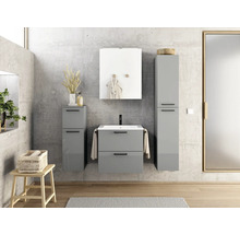 Badmöbel-Set Nobilia Programm 2 180 61x169,1x48,7 cm Mineralgusswaschtisch grau hochglanz mit LED-Beleuchtung-thumb-3 Badmöbel-Set Nobilia Programm 2 180 61x169,1x48,7 cm Mineralgusswaschtisch grau hochglanz mit LED-Beleuchtung-thumb-3