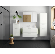 Badmöbel-Set Nobilia Programm 2 259 101x169,1x48,7 cm Mineralgusswaschtisch weiß hochglanz mit LED-Beleuchtung-thumb-3 Badmöbel-Set Nobilia Programm 2 259 101x169,1x48,7 cm Mineralgusswaschtisch weiß hochglanz mit LED-Beleuchtung-thumb-3