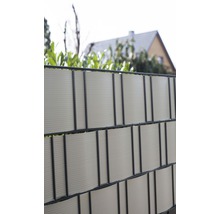 Sichtschutzstreifen Hart-Kunststoff 19 x 250 cm aluminium-thumb-1