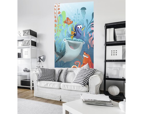Fototapete mit Findet Nemo Motiv im Wohnzimmer