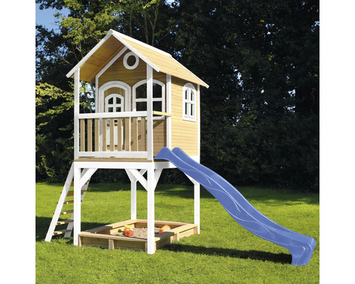 Spielhaus mit Rutsche und Sandkasten für den Garten