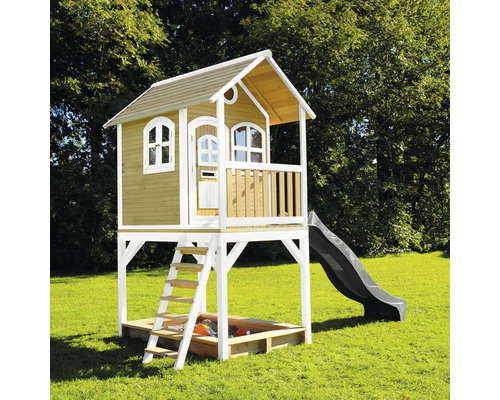 Spielhaus mit Rutsche und Sandkasten für den Garten