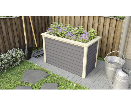 Hochbeet Karibu 1, 126 x 63 x 80 cm, grau Hochbeet Karibu 1, 126 x 63 x 80 cm, grau