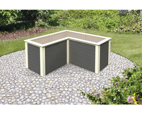 L-förmiger Pflanzkasten für den Garten
