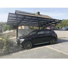 Einzelcarport ETS LIN 60 SL+SB XS BK Aluminium eloxiert 243,1x555,8 cm schwarz-thumb-2