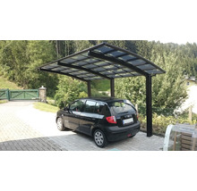 Einzelcarport ETS PF 110 SL MR Aluminium eloxiert 270,4x555,8 cm braun-thumb-2