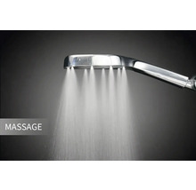Duschkopf mit Wasserstrahl im Massage-Modus