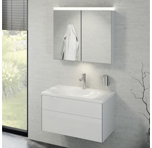 Badmöbel-Set Keuco Royal Reflex 80x48x49 cm Mineralgusswaschbecken hochglanz weiß mit LED-Beleuchtung-thumb-1 Badmöbel-Set Keuco Royal Reflex 80x48x49 cm Mineralgusswaschbecken hochglanz weiß mit LED-Beleuchtung-thumb-1