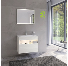 Waschbeckenunterschrank KeucoStageline 80x62,5x49 cm ohne Waschbecken weiß glänzend mit LED-Beleuchtung-thumb-1 Waschbeckenunterschrank KeucoStageline 80x62,5x49 cm ohne Waschbecken weiß glänzend mit LED-Beleuchtung-thumb-1