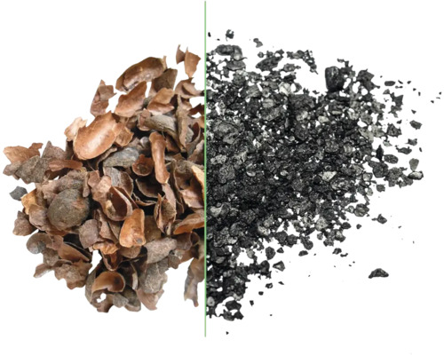 Kakao Mulch und Holzkohle im Vergleich