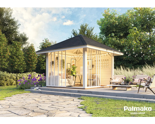 Gartenhaus Palmako Bianca 8,3 m² Set 4 300 x 300 cm tauchgrundiert