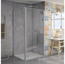 Drehtür für Nische und Seitenwand Lido 200 1000x2000 mm Türanschlag rechts Echtglas Klar hell silber DATD10/H1/20R-thumb-1 Drehtür für Nische und Seitenwand Lido 200 1000x2000 mm Türanschlag rechts Echtglas Klar hell silber DATD10/H1/20R-thumb-1