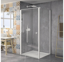 Drehtür für Nische und Seitenwand Lido 200 1000x2000 mm Türanschlag links Echtglas Klar hell weiß DATD10/H1/51L-thumb-1 Drehtür für Nische und Seitenwand Lido 200 1000x2000 mm Türanschlag links Echtglas Klar hell weiß DATD10/H1/51L-thumb-1