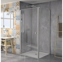 Drehtür für Nische und Seitenwand Lido 200 1000x1800 mm Anschlag lnks Echtglas Klar hell mit schmutzabweisender Glasbeschichtung silber DBTD10/K1/20L-thumb-1 Drehtür für Nische und Seitenwand Lido 200 1000x1800 mm Anschlag lnks Echtglas Klar hell mit schmutzabweisender Glasbeschichtung silber DBTD10/K1/20L-thumb-1