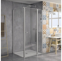Drehtür für Nische und Seitenwand Lido 200 1000x1800 mm Festteil rechts Echtglas Klar hell silber DBTD210/H1/20R-thumb-0 Drehtür für Nische und Seitenwand Lido 200 1000x1800 mm Festteil rechts Echtglas Klar hell silber DBTD210/H1/20R-thumb-0