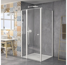 Drehtür für Nische und Seitenwand Lido 200 1000x1800 mm Anschlag links Echtglas Klar hell mit schmutzabweisender Glasbeschichtung weiß DBTD210/K1/51L-thumb-0 Drehtür für Nische und Seitenwand Lido 200 1000x1800 mm Anschlag links Echtglas Klar hell mit schmutzabweisender Glasbeschichtung weiß DBTD210/K1/51L-thumb-0