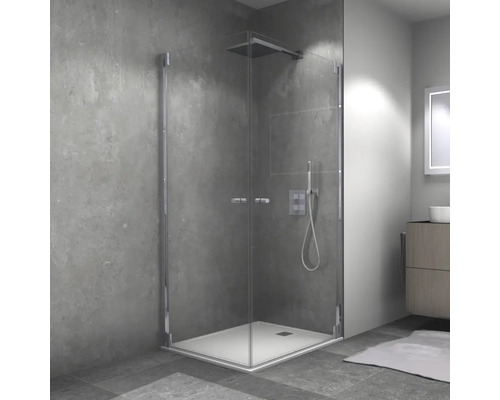 Eckeinstieg mit Drehtür Lido 300 700x700x2000 mm Echtglas Klar hell schwarz mit schmutzabweisender Glasbeschichtung FEEP275/K1/85 Eckeinstieg mit Drehtür Lido 300 700x700x2000 mm Echtglas Klar hell schwarz mit schmutzabweisender Glasbeschichtung FEEP275/K1/85