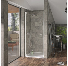 Drehtür für Nische Lido 300 1000x2000 mm reversibel Echtglas Klar hell weiß mit schmutzabweisender Glasbeschichtung FETP110/K1/51-thumb-0 Drehtür für Nische Lido 300 1000x2000 mm reversibel Echtglas Klar hell weiß mit schmutzabweisender Glasbeschichtung FETP110/K1/51-thumb-0