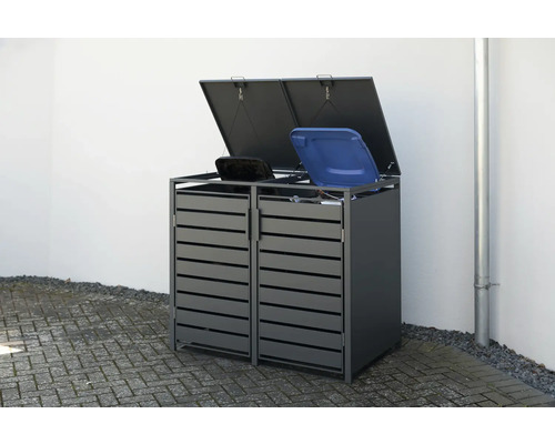 Mülltonnenbox WESTMANN Kubus 2 80 x 132 x 116 cm anthrazit Mülltonnenbox WESTMANN Kubus 2 80 x 132 x 116 cm anthrazit