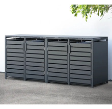 Mülltonnenbox WESTMANN Kubus 4 80 x 264 x 116 cm anthrazit