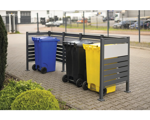 Mülltonnenbox WESTMANN Planum 4 320 x 80 x 120 cm anthrazit Mülltonnenbox WESTMANN Planum 4 320 x 80 x 120 cm anthrazit