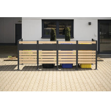 Mülltonnenbox WESTMANN Planum 4 320 x 80 x 120 cm holz-anthrazit-thumb-2 Mülltonnenbox WESTMANN Planum 4 320 x 80 x 120 cm holz-anthrazit-thumb-2