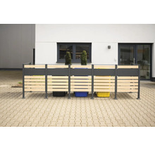 Mülltonnenbox WESTMANN Planum 5 400 x 80 x 120 cm holz-anthrazit-thumb-2 Mülltonnenbox WESTMANN Planum 5 400 x 80 x 120 cm holz-anthrazit-thumb-2