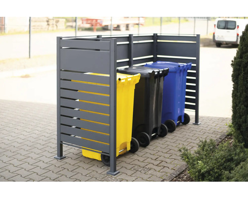 Mülltonnenbox WESTMANN Planum 3 240 x 80 x 150 cm anthrazit Mülltonnenbox WESTMANN Planum 3 240 x 80 x 150 cm anthrazit