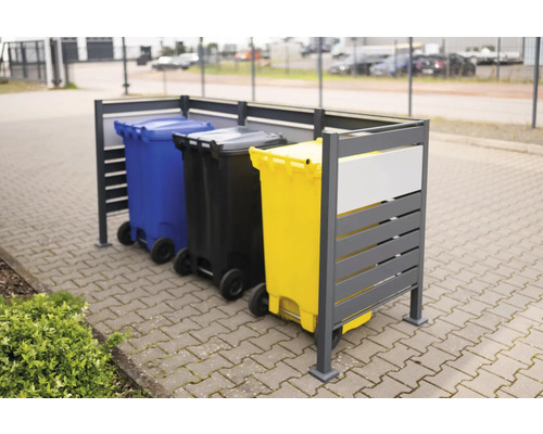 Mülltonnenbox WESTMANN Planum 3 240 x 80 x 120 cm anthrazit Mülltonnenbox WESTMANN Planum 3 240 x 80 x 120 cm anthrazit