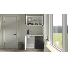 Miniküche Flex Well Capri schwarz matt/Wildeiche 100x60 cm inkl. Einbaugeräte-thumb-2 Miniküche Flex Well Capri schwarz matt/Wildeiche 100x60 cm inkl. Einbaugeräte-thumb-2