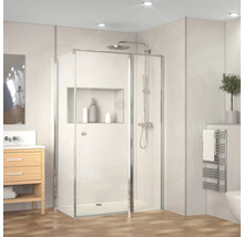 Drehtür für Seitenwand Lido 400 1000x2000 mm Festteil rechts Echtglas Klar hell chrom TFS8100/H1/29R-thumb-0 Drehtür für Seitenwand Lido 400 1000x2000 mm Festteil rechts Echtglas Klar hell chrom TFS8100/H1/29R-thumb-0