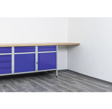 Werkbank mit Schubladen und Schranktür
